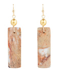Natural Jasper Slab Earrings