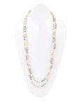 Natural Shine Grey Agate Endless Necklace
