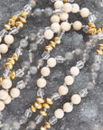 Natural Shine Grey Agate Endless Necklace