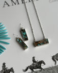 Rustic Turquoise Bar Necklace