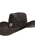 NAVY HEROES BLACK SHANTUNG STRAW