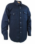 Flying R Ranchwear - Prairie Twill Work Shirt - Navy Twill - Long Sleeve