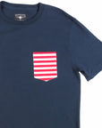 Flying R Ranchwear - Stripe Print - Pocket T-shirt - Made in USA