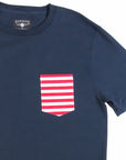 Flying R Ranchwear - Stripe Print - Pocket T-shirt - Made in USA