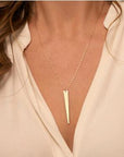Triangle Bar Necklace & Sequin Chain Gold / Silver