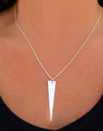 Triangle Bar Necklace & Sequin Chain Gold / Silver