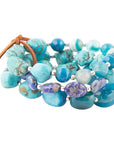 New Haven Blue Turquoise Sterling Silver Bracelet Set
