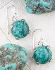 Nomad Blue Chrysocolla and Sterling Silver Drop Earrings