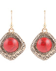 Nomad Red Howlite Earrings