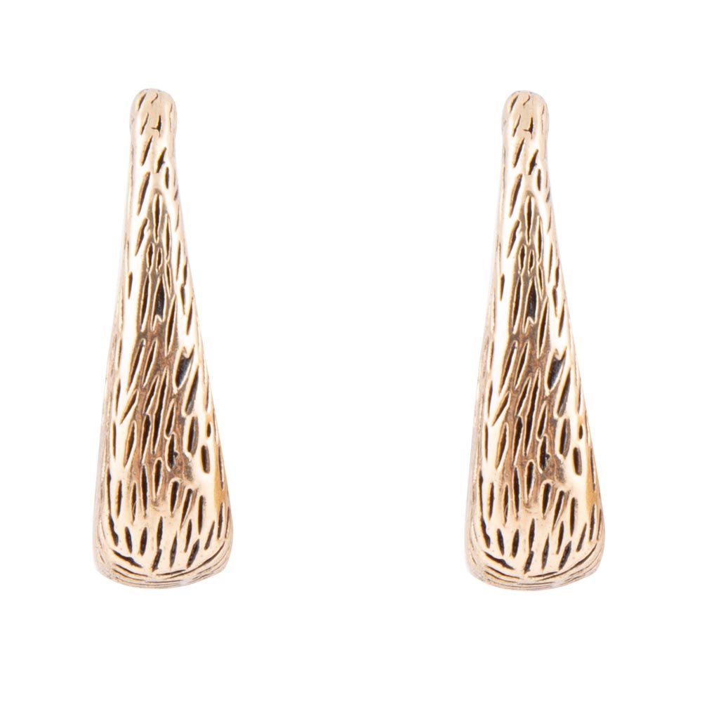 Nomad Textured Golden Half Hoop Earrings