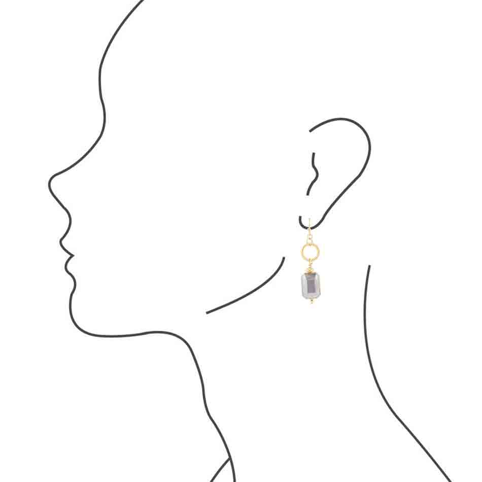 Nordic Grey Crystal Drop Earring