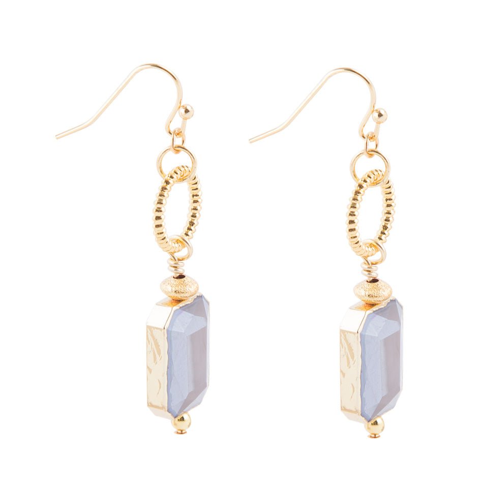Nordic Grey Crystal Drop Earring