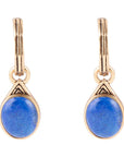 Nova Half-Hoop Blue Lapis and Golden Earrings