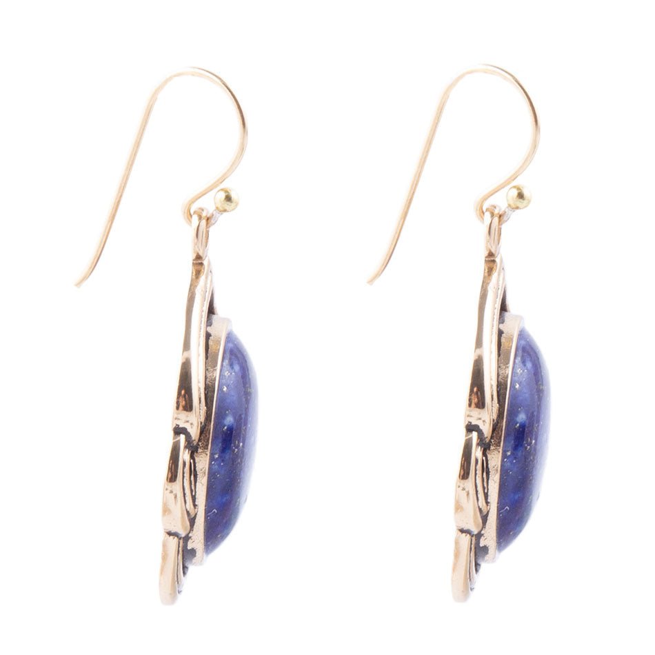 Nova Lapis and Bronze Earrings