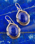 Nova Lapis and Bronze Earrings