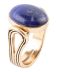 Nova Blue Lapis and Golden Bronze Oval Ring