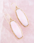 Odyssey Long Pink Opal and Bronze Earrings