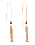 Onyx and Chain Threader Earrings