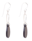 Onyx and Sterling Silver Drop Earrings
