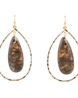 Onyx Matrix Teardrop Statement Earring