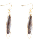 Onyx Matrix Teardrop Statement Earring