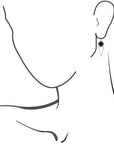 Onyx and Bronze Triangle Earrings