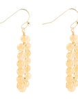Orange Apricot Jade Endless Golden Loop Earrings