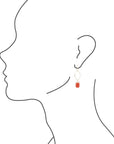 Orange Coral Cream Earrings