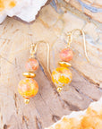 Orange Jasper Drop Earrings