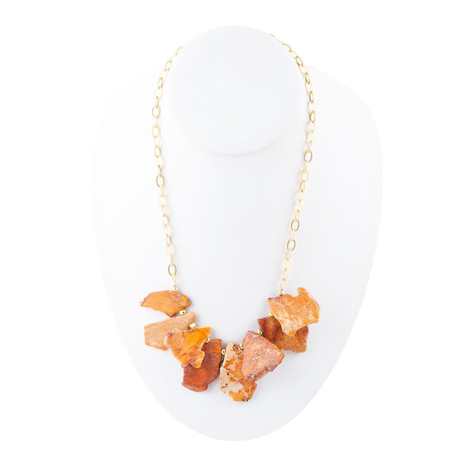 Orange Jasper Slab Necklace