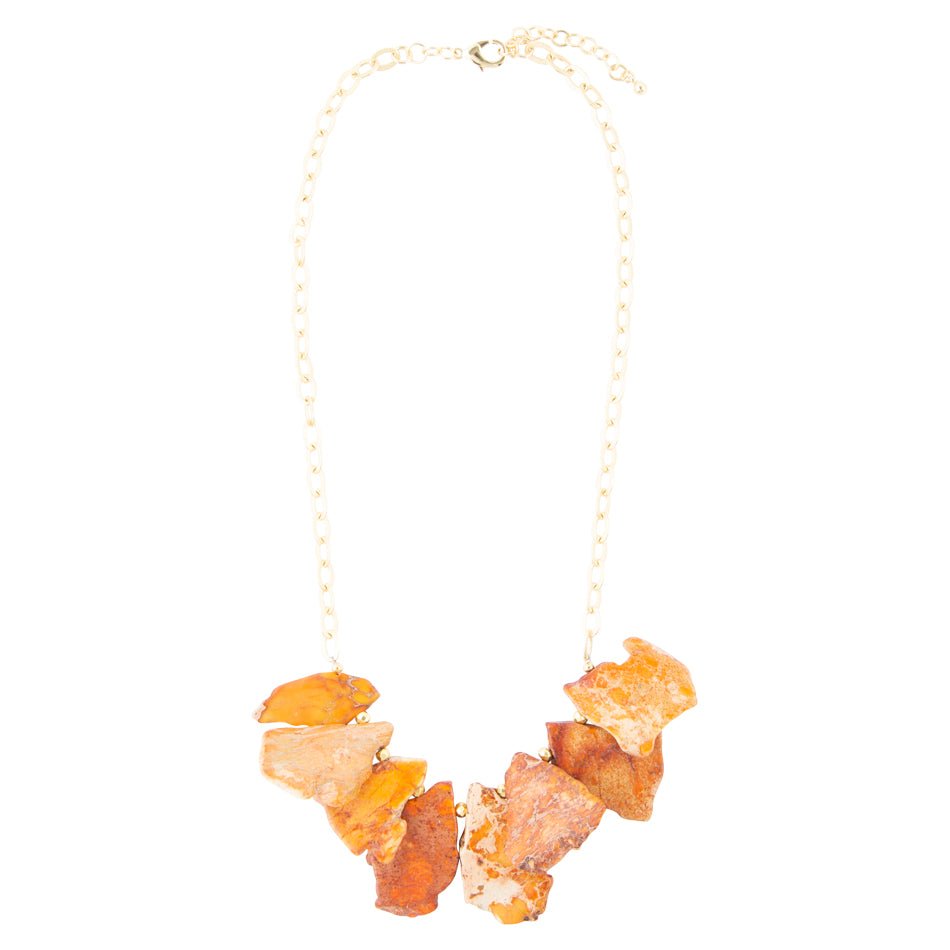 Orange Jasper Slab Necklace
