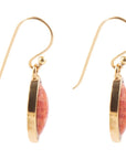 Orange Sponge Coral Golden Drop Earrings