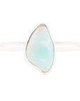 Organic Blue Larimar and Sterling Silver Cuff Bracelet