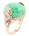 Ornate Lime Turquoise Ring