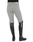 Ovation Euro Melange Knee Patch Breech Contrast Stitching Grey
