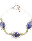 Oxford Lapis and Jade Bracelet