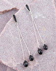 Palios Black Onyx Cascade Post Earrings