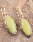 Palios Green Jade Drop Earrings