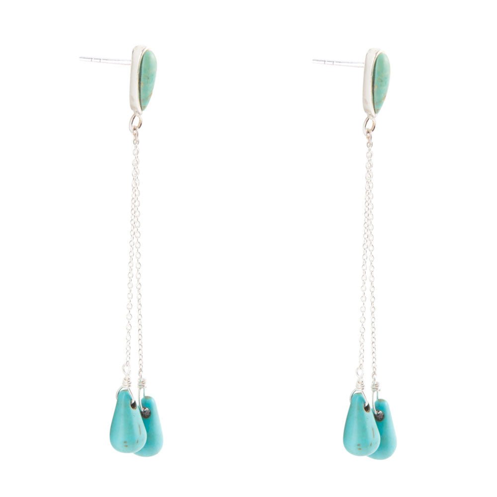 Palios Turquoise Cascade Post Earrings