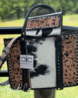 Panhandle Tooled Leather Cowhide Wallet