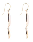 Peach Aventurine and Yellow Jade Drop Earrings