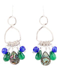 Peacock Abalone Drop Earrings