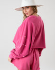 Pink Crop Pearl Set