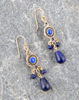 Phantom Lapis and Bronze Earrings