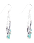 Phantom Turquoise and Sterling Silver Chandelier Earrings