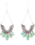 Phantom Turquoise and Sterling Silver Chandelier Earrings
