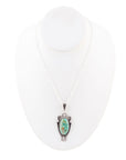 Phantom Turquoise and Sterling Silver Pendant Necklace