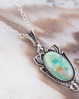 Phantom Turquoise and Sterling Silver Pendant Necklace