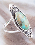 Phantom Blue Turquoise and Sterling Silver Ring
