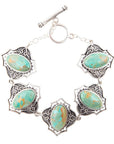 Phantom Turquoise and Sterling Silver Toggle Bracelet